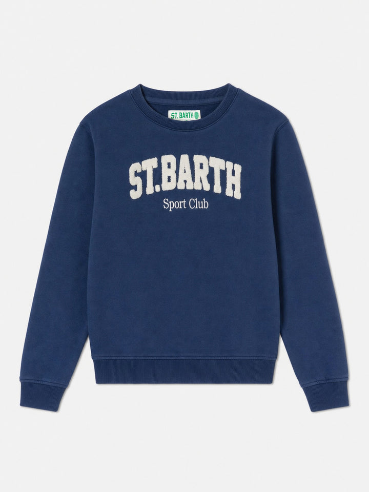 Sweat-shirt Bobby bleu marine avec broderie Sport Club 