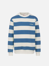 Boy striped sweatshirt Bobby with St. Barth embroidery