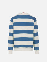 Boy striped sweatshirt Bobby with St. Barth embroidery