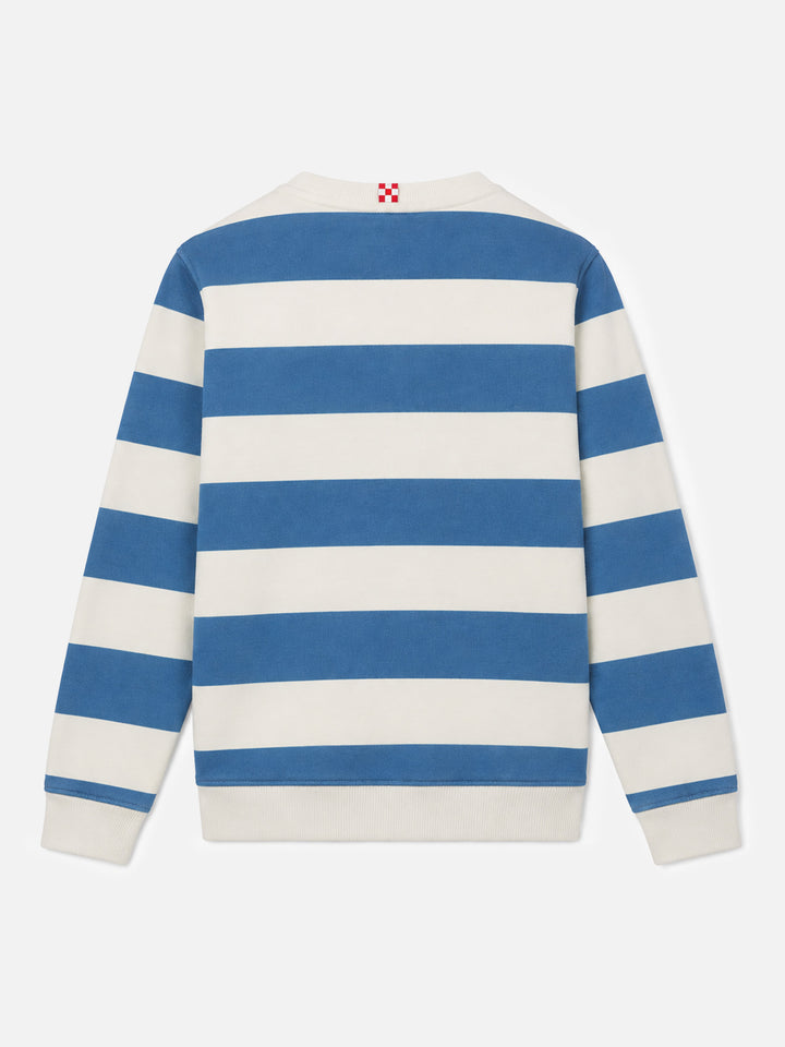 Sudadera infantil de rayas Bobby con bordado St. Barth 