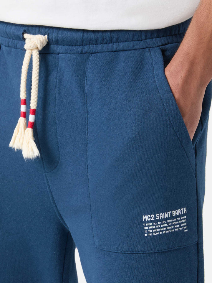 Pantaloni sportivi blu mélange Bolt