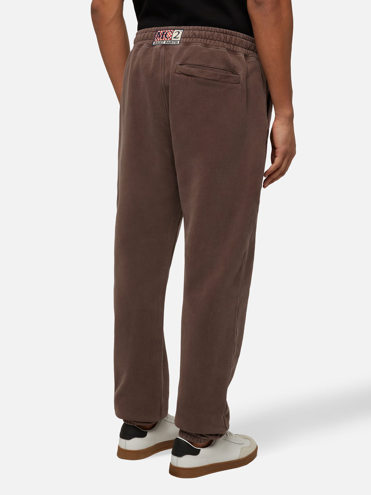 Pantaloni da tuta marroni Bolt con trattamento vintage