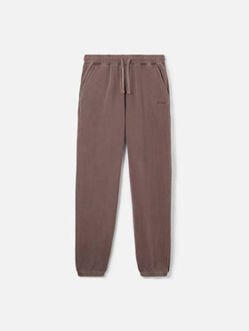 Brown tracksuit pants Bolt with vintage treatment