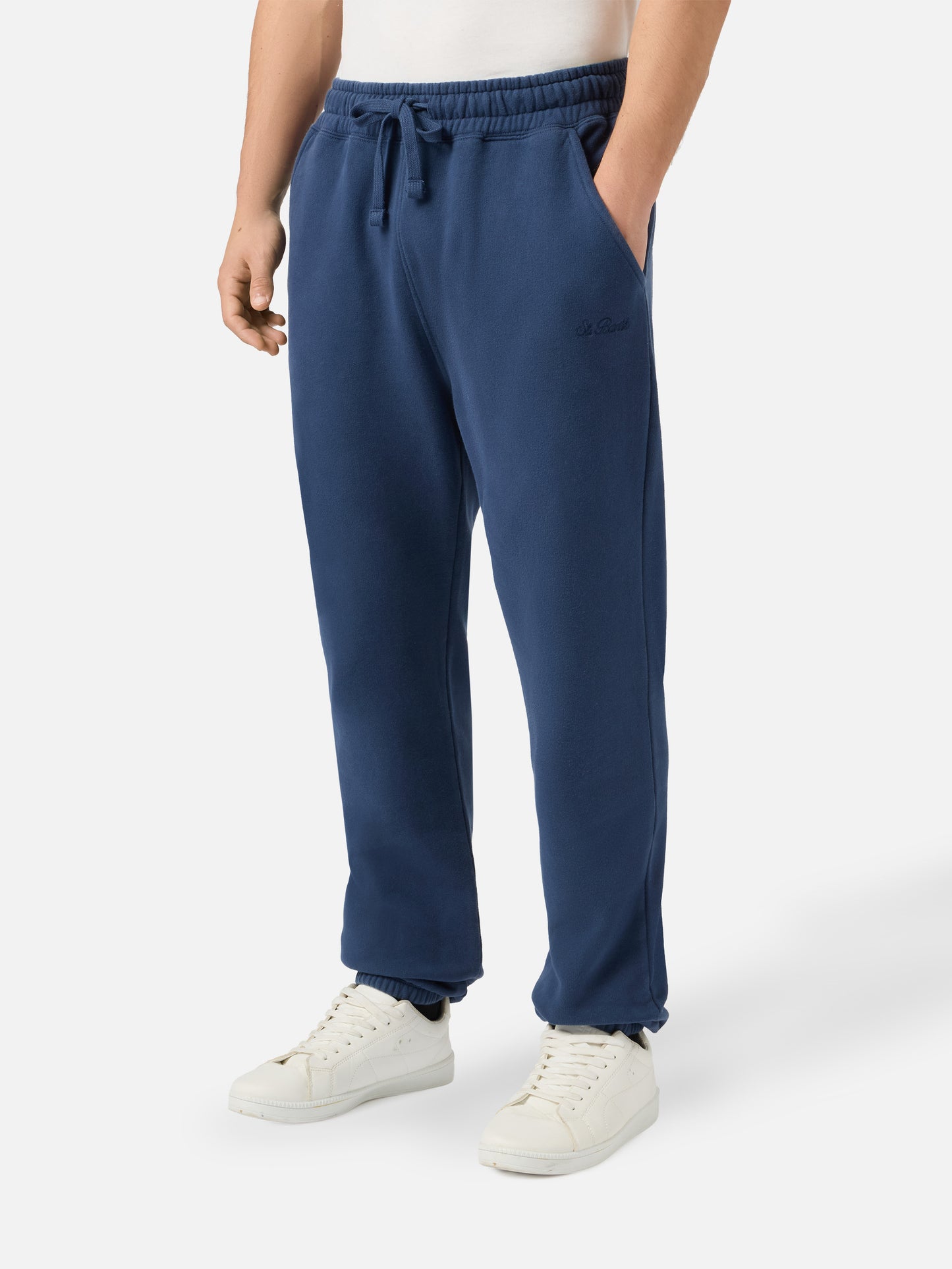 Navy blue cotton jogger pants Bolt