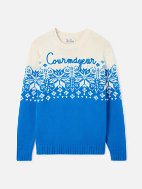 Bestickter Sweater Bombardino Courmayeur 