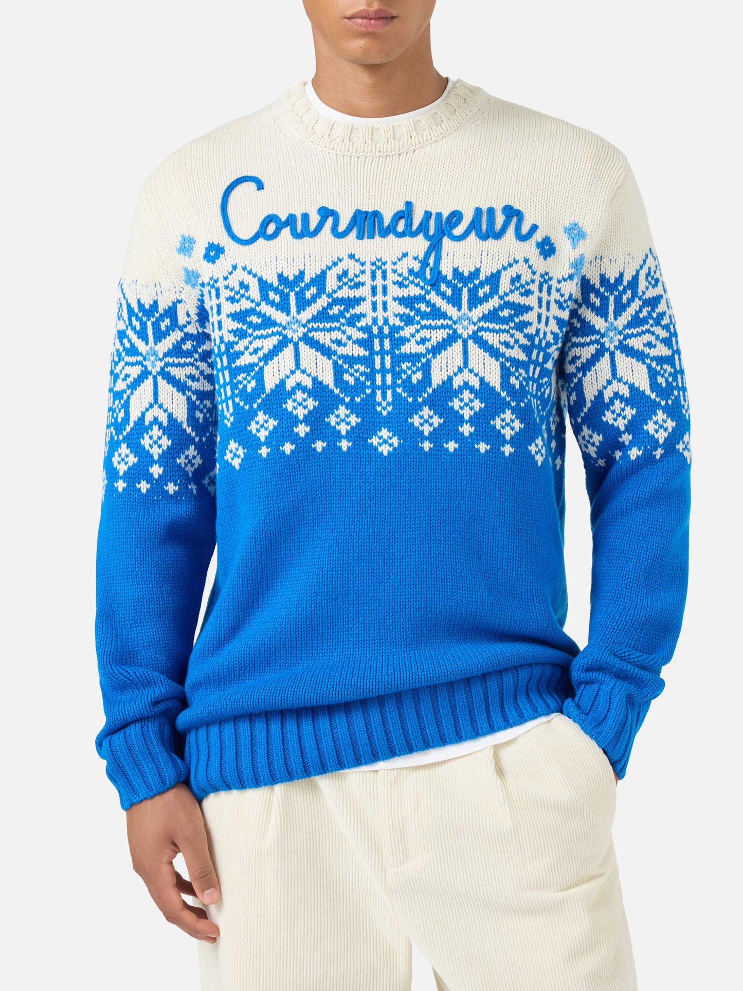 Bestickter Sweater Bombardino Courmayeur 