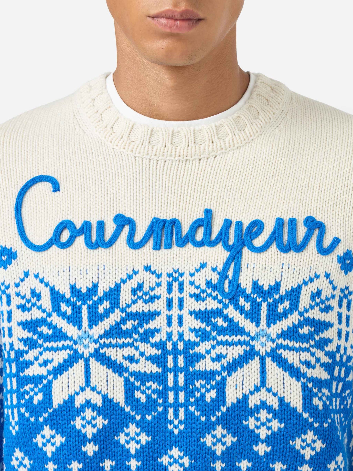 Bestickter Sweater Bombardino Courmayeur 