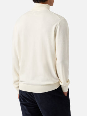 Dolcevita Bond in lana merino e cashmere bianco
