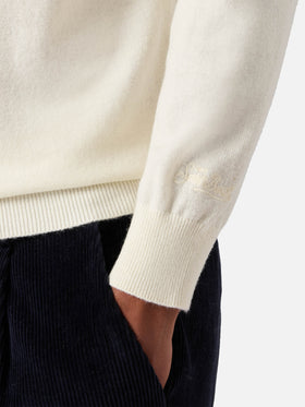 Dolcevita Bond in lana merino e cashmere bianco