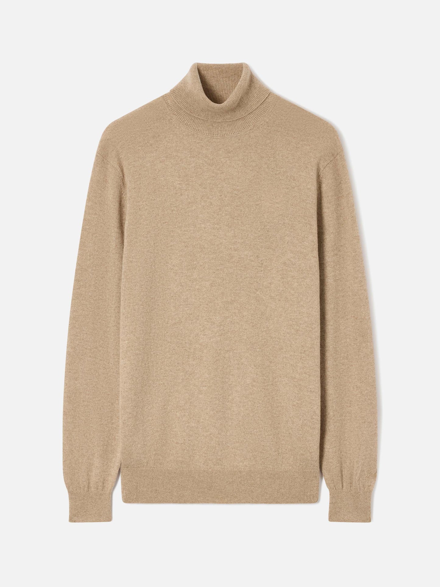 Funnel neck Bond in camel cashmere