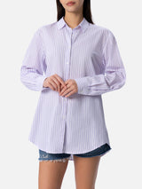 Woman cotton shirt Brigitte with striped print