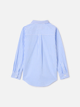 Camisa Mini Brigitte de rayas blancas y azul claro | Special Edition 