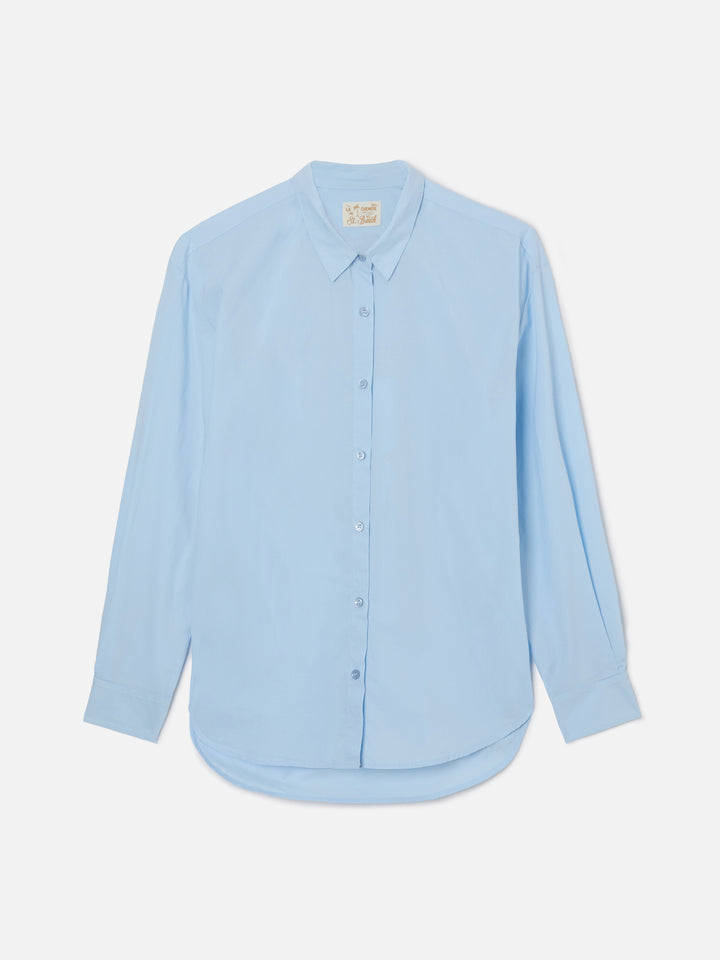 Camicia Brigitte azzurra con stampa Hello Kitty | Special Edition