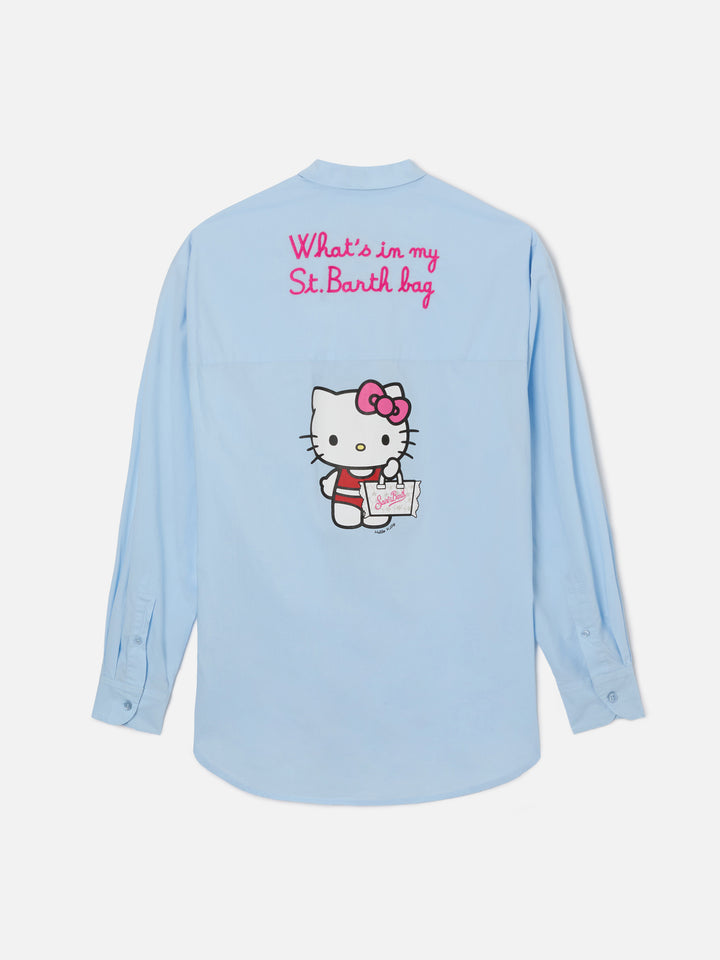 Camicia Brigitte azzurra con stampa Hello Kitty | Special Edition