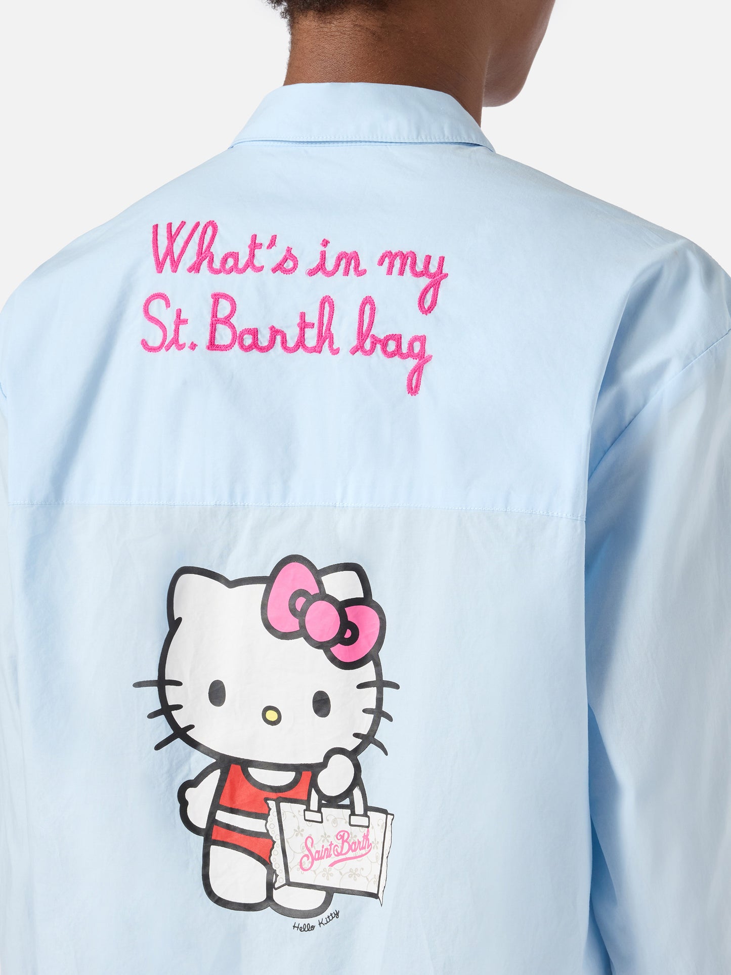 Camicia Brigitte azzurra con stampa Hello Kitty | Special Edition