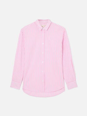Camicia Brigitte a righe rosa con stampa Snoopy | Special Edition