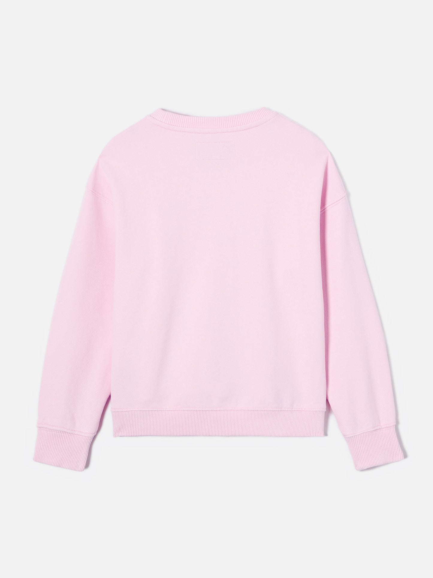 Felpa Briony girocollo rosa con logo effetto spugna