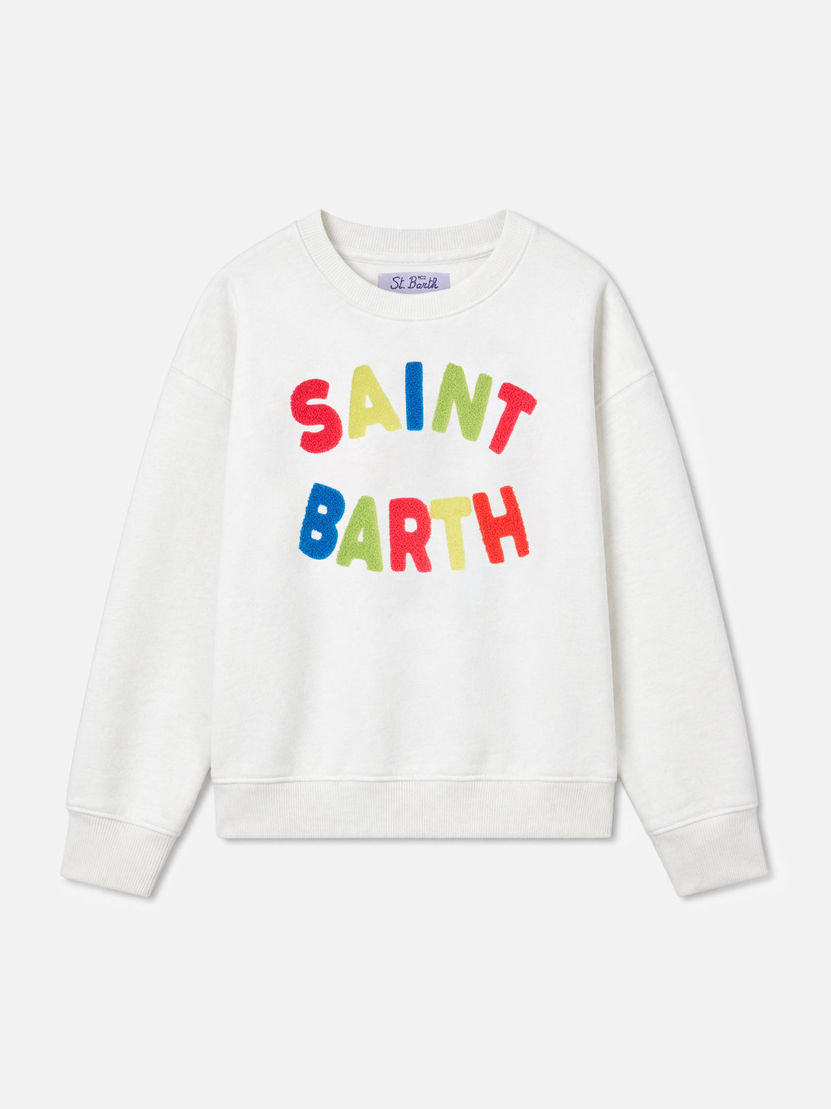 Sudadera para niña con parche de rizo St. Barth multicolor 