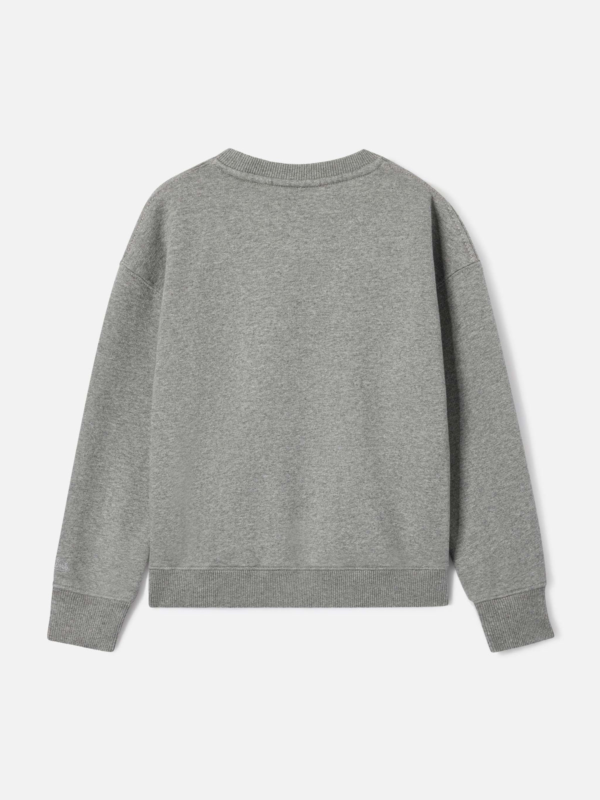 Sudadera de mezcla de algodón Grey Briony con estampado flock Birichina 