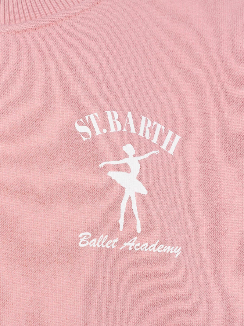 Girl crewneck sweatshirt Briony with St. Barth ballet academy print