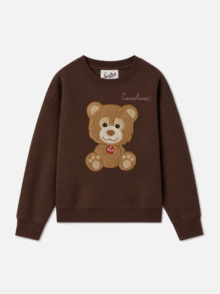Briony Rundhals-Sweatshirt mit Trudi-Bärenfrottee-Patch | TRUDI SPECIAL EDITION 