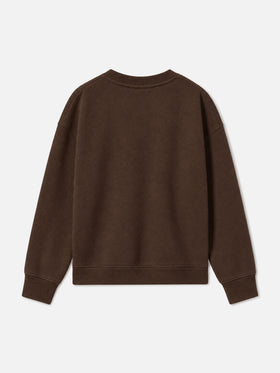 Brown Briony terry sweatshirt with Trudi embroidery | Special edition