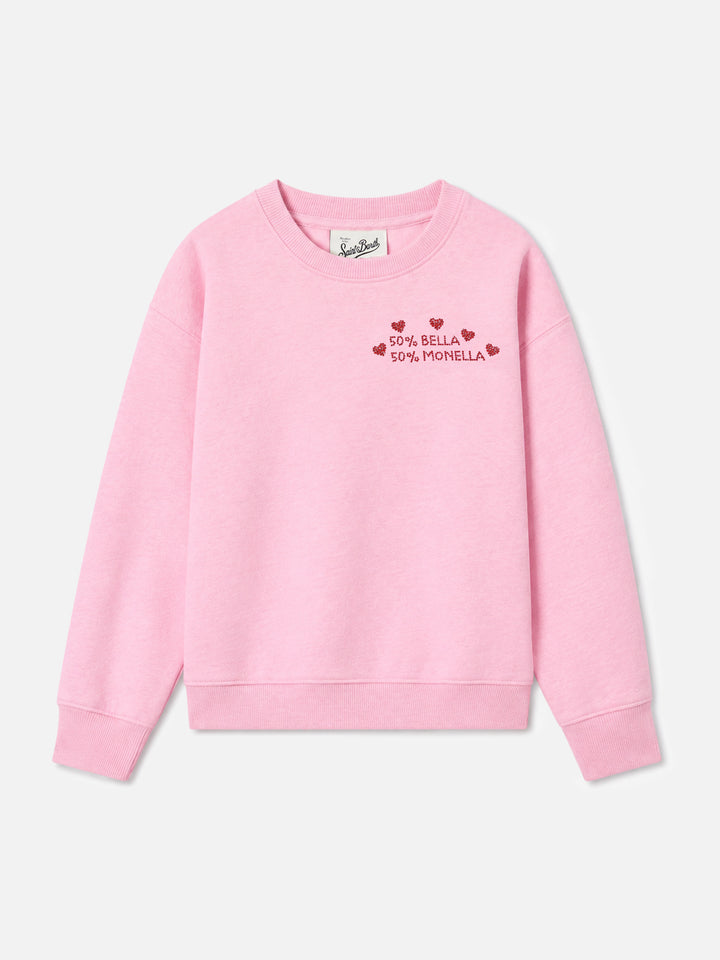 Briony Sweatshirt mit Rundhalsausschnitt mit Bella e Monella Strass-Applikation 