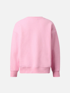 Briony crewneck sweatshirt with Bella e Monella rhinestone appliqué