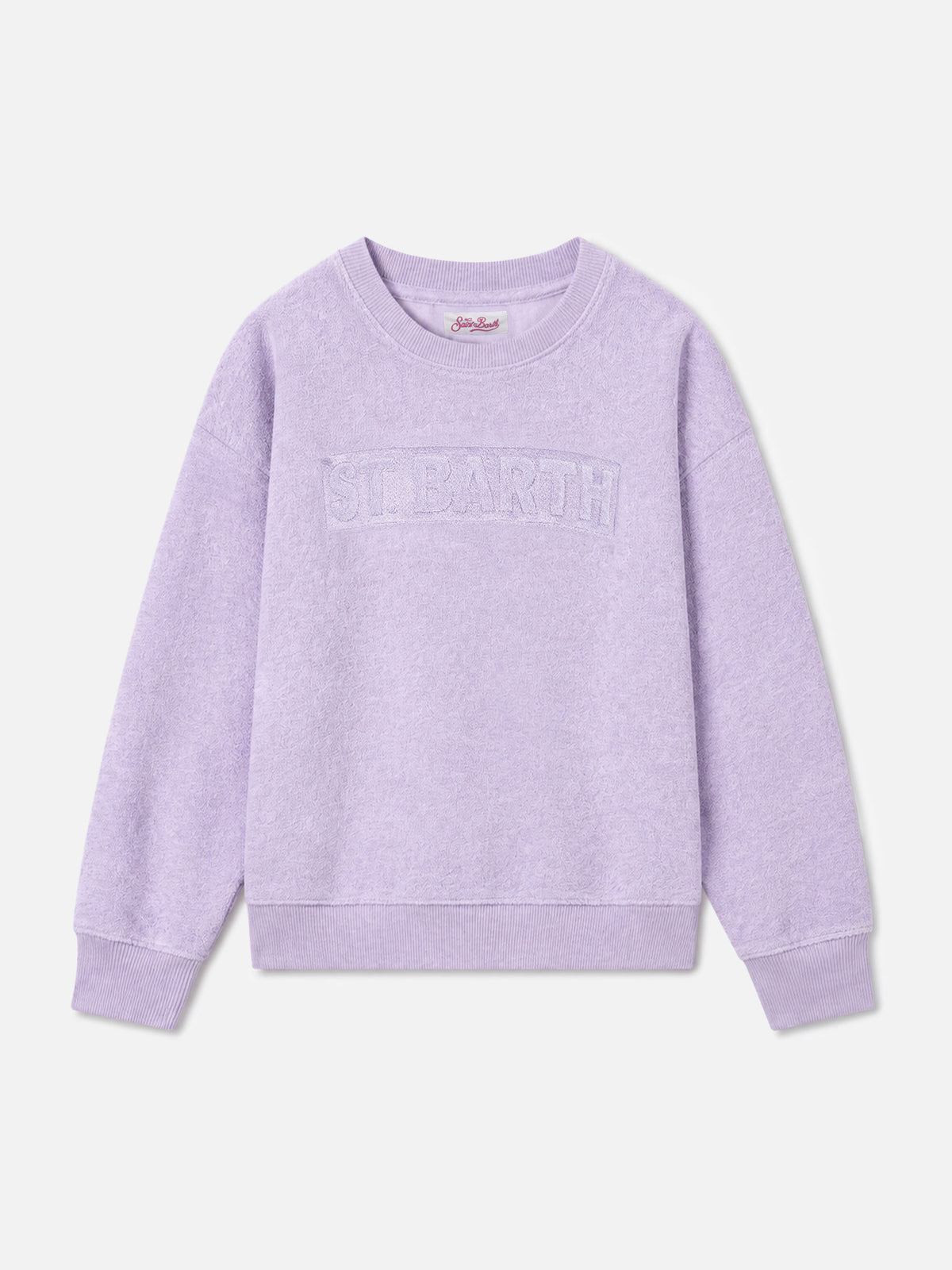 Sudadera de rizo lila para niña Briony con logotipo Saint Barth 