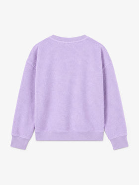Sudadera de rizo lila para niña Briony con logotipo Saint Barth 