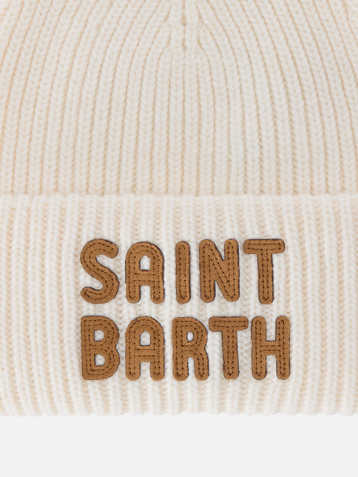 Berretto Berry panna con patch logo