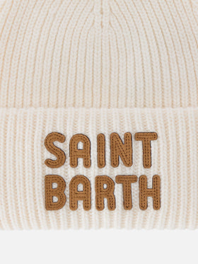 Berretto Berry panna con patch logo