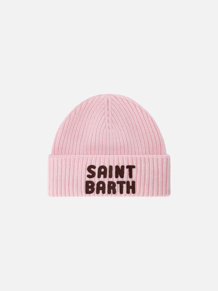 Pink Berry beanie with logo patch