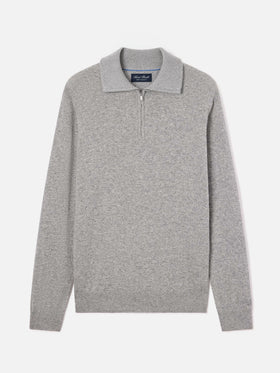 Pull en cachemire Grey Buck à demi-zip 