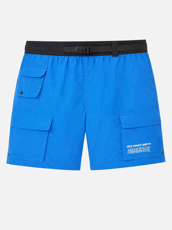 Costume da bagno Buddy bluette con tasche