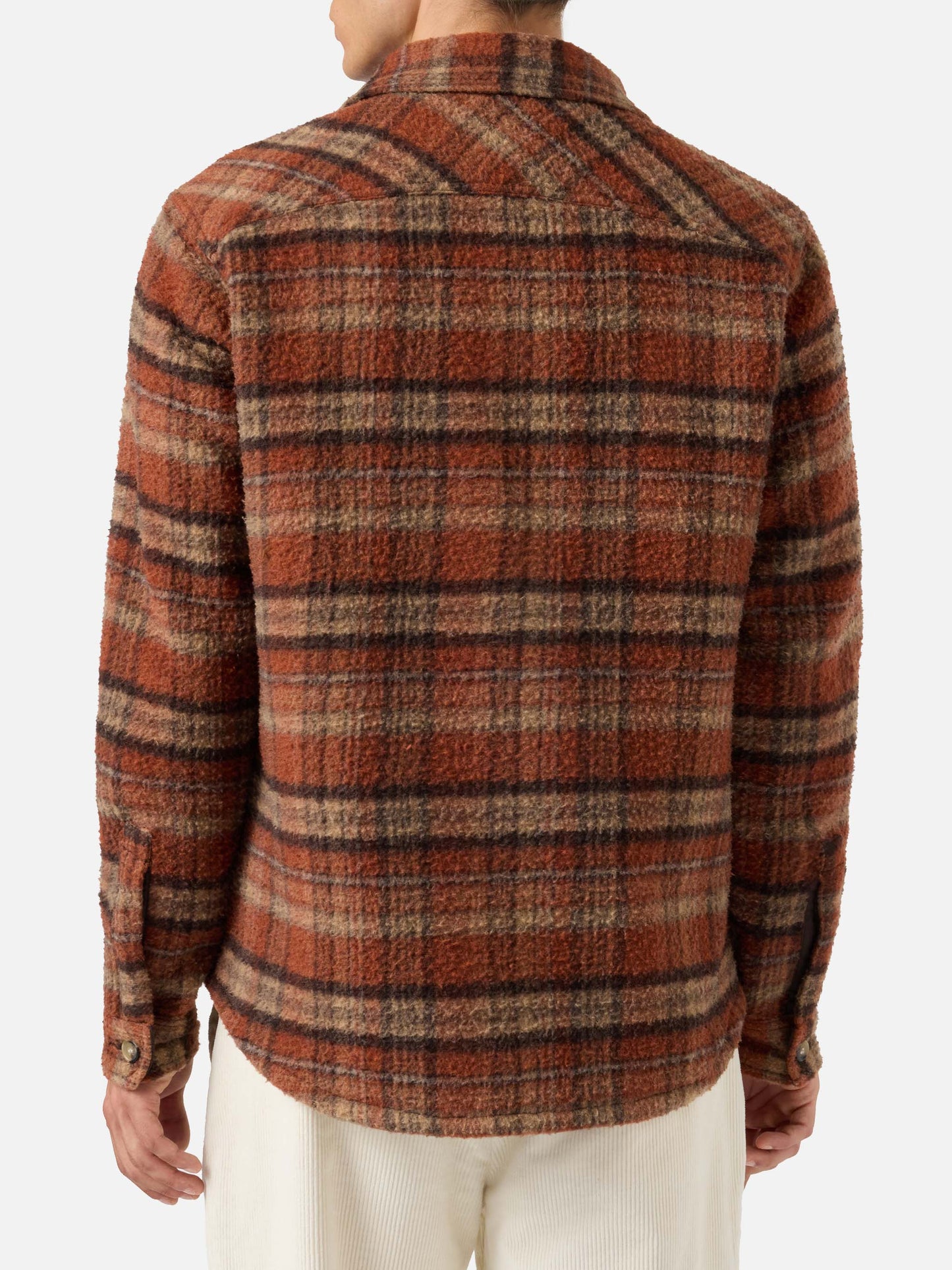 Camicia Burton in casentino marrone con tasche