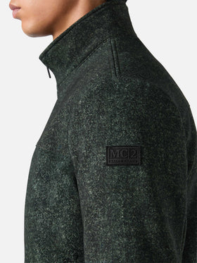 Thermo jacket Byron with melange grey wooly print