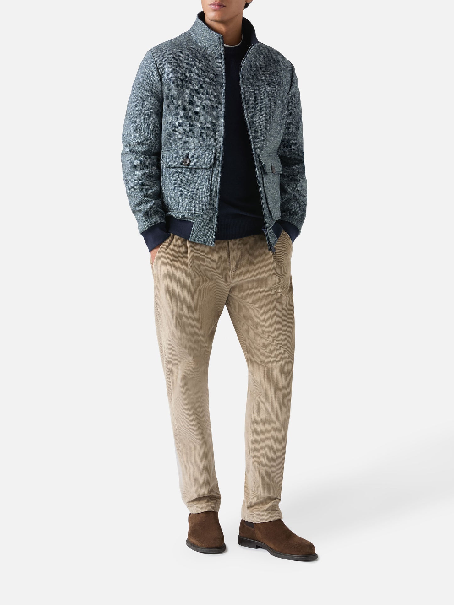 Giacca termica Byron blu melange