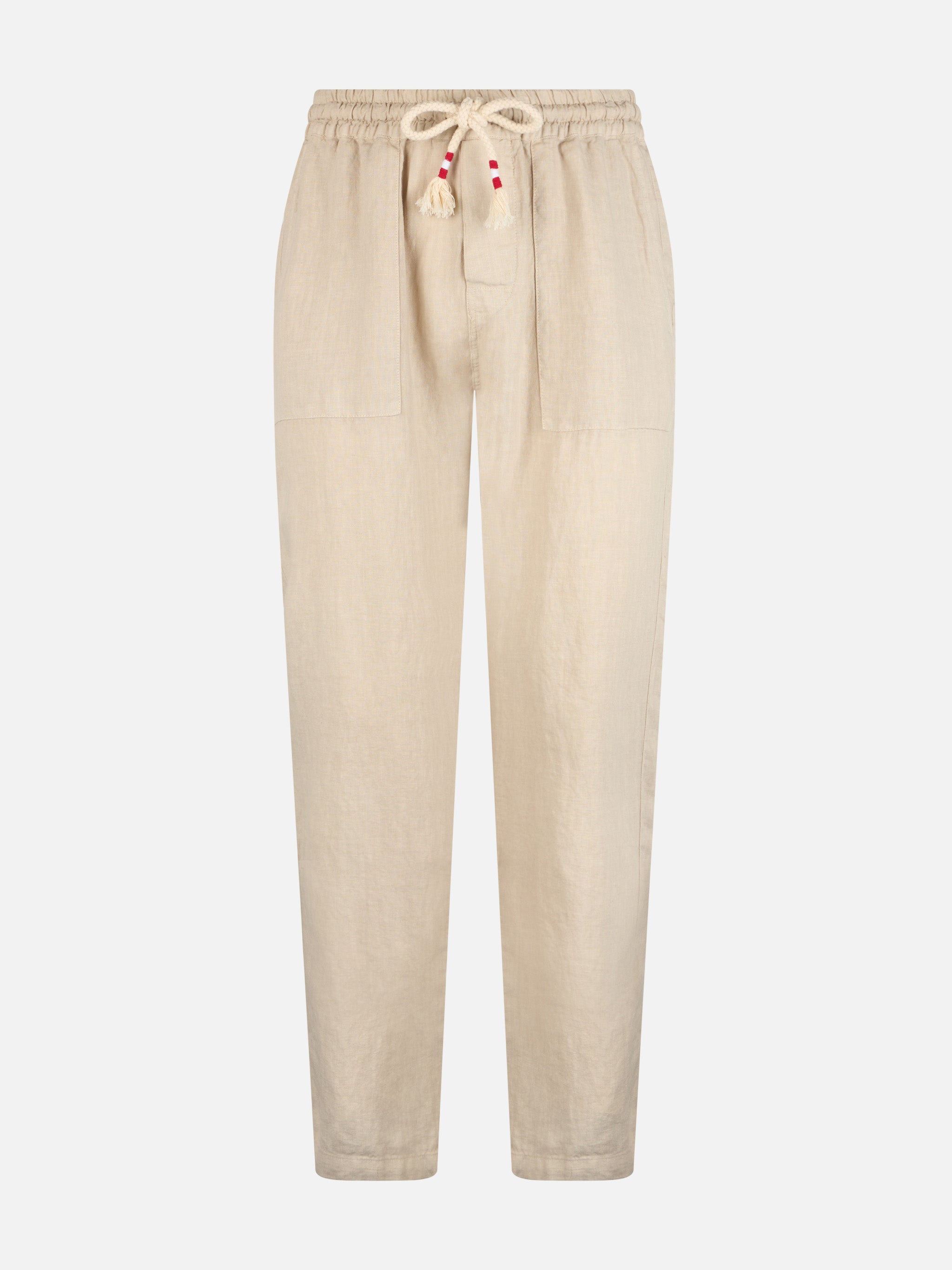 パンツ Saint Laurent SS24 Biscuit cotton pant (786680Y1A62 2965) Calais Linen Pants | Men's Loose Fit Summer Pants