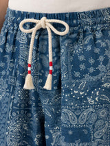 Pantaloni in lino Calais con stampa bandanna