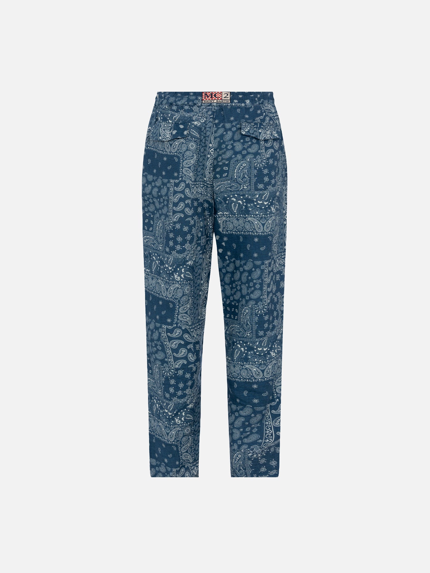 Linen pants Calais with bandanna print