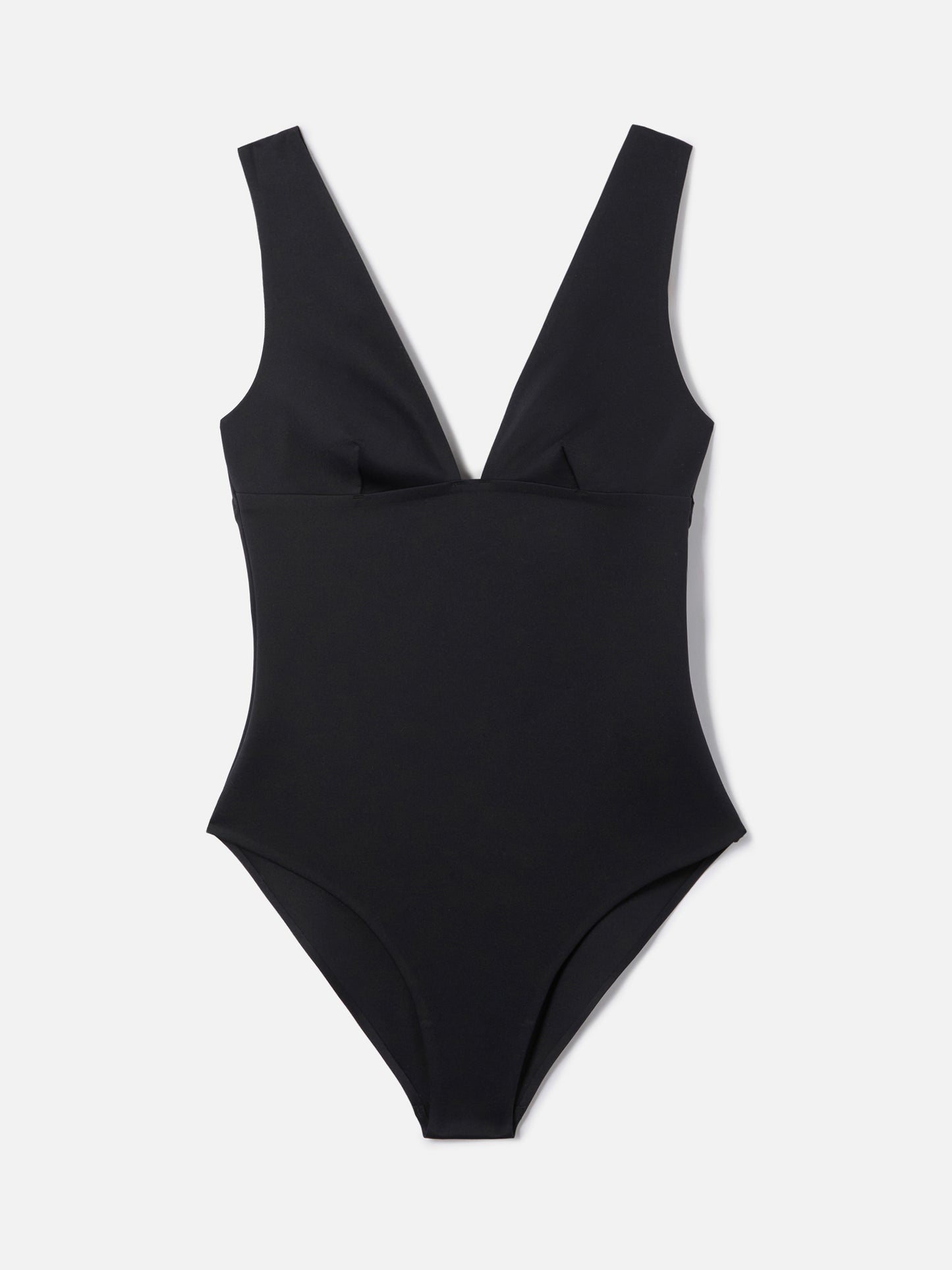 Calliope one-piece swimsuit in black technical fabric