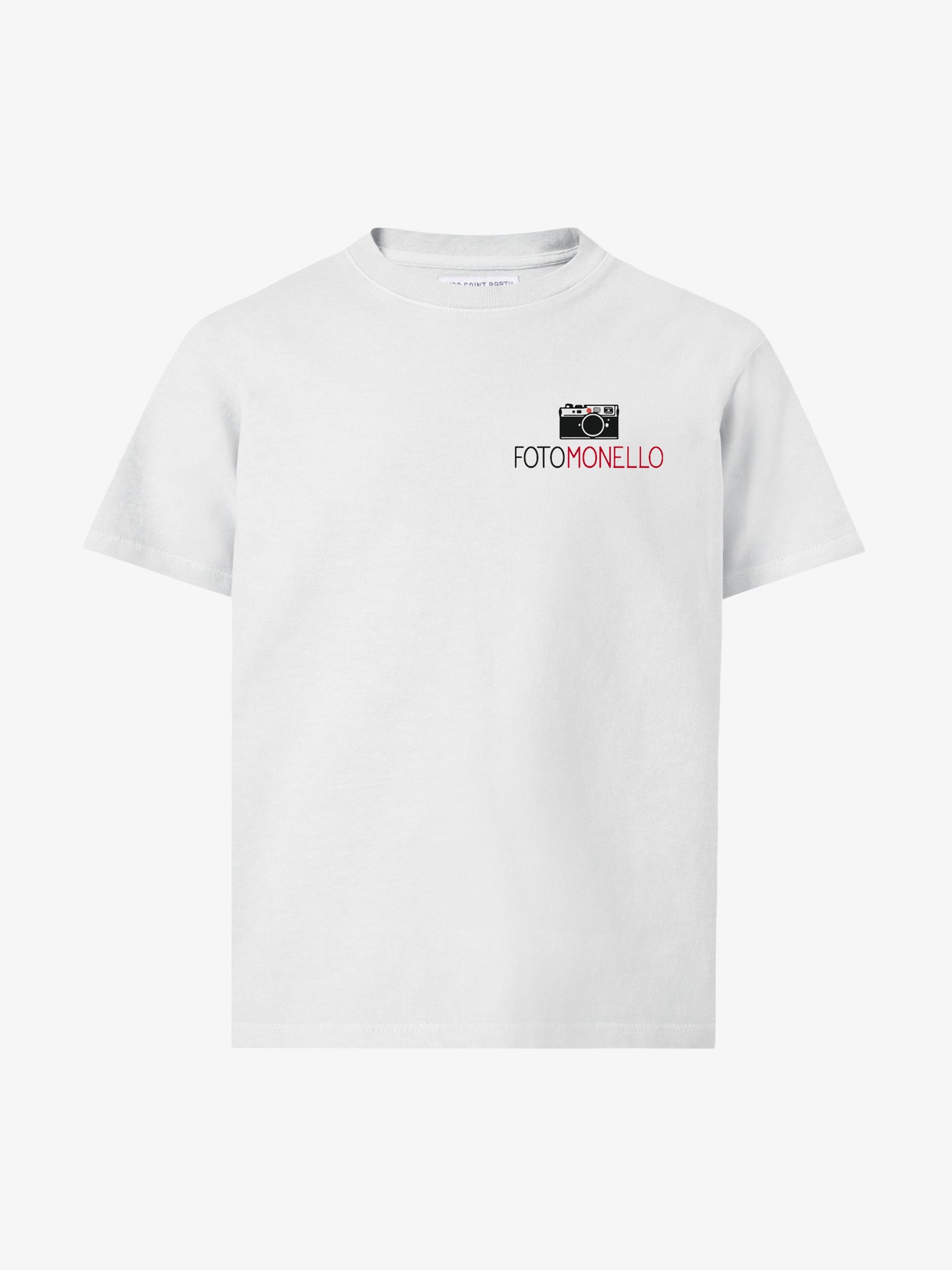 T-shirt Cameron in cotone bianco con ricamo Fotomonello