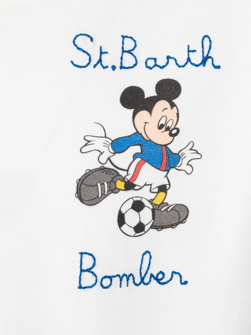 Boy heavy cotton t-shirt Cameron Mickey print and St. Barth Bomber embroidery | DISNEY SPECIAL EDITION