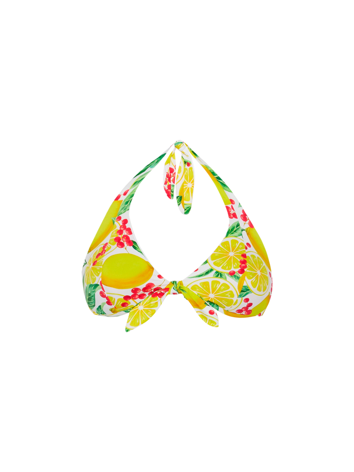 Triangle top Camille with lemon print - MC2 Saint Barth