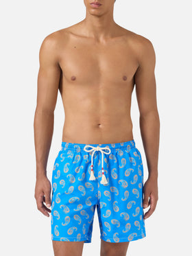 Bañador tipo shorts Caprese con estampado paisley Bluette 