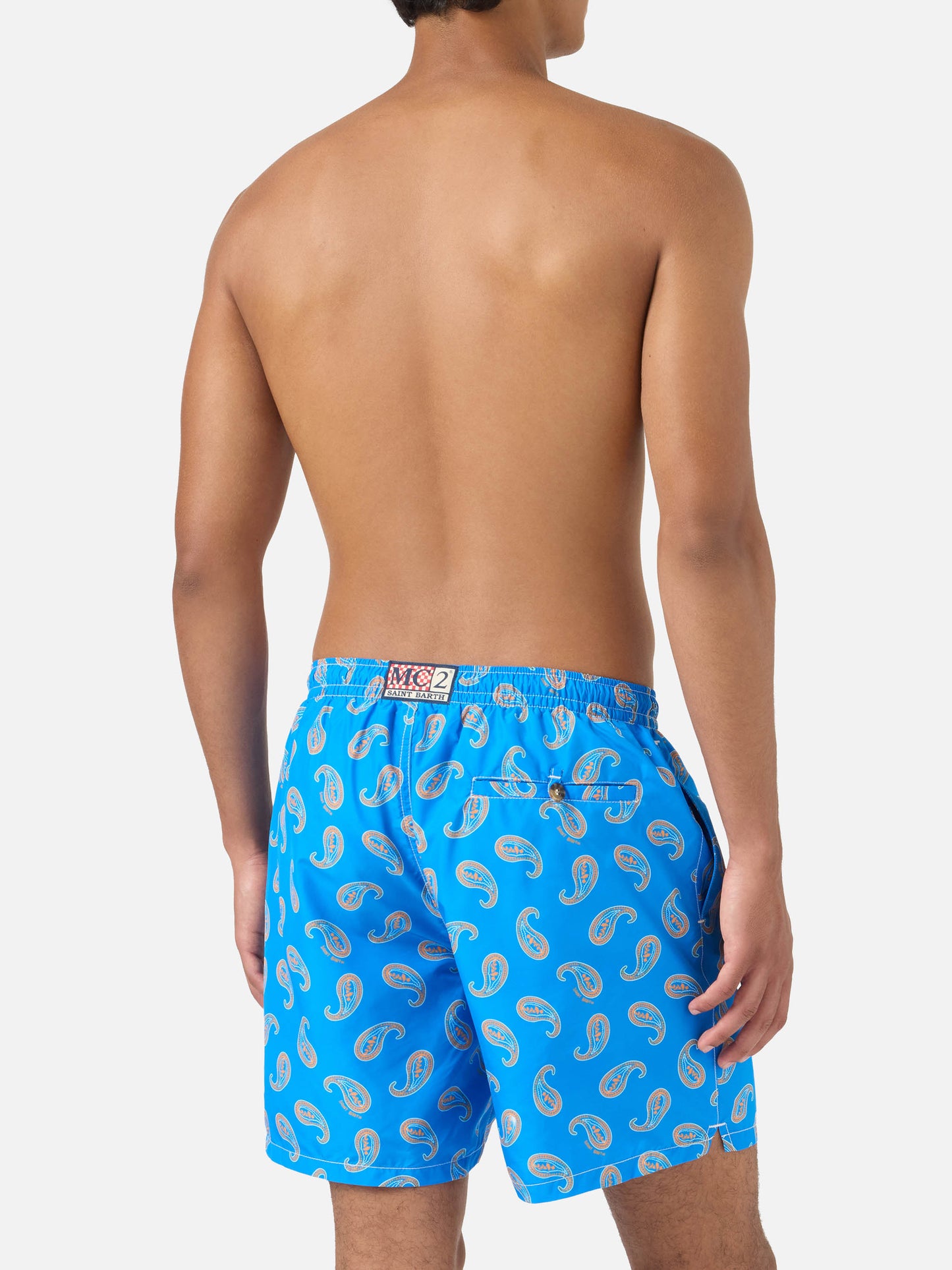Bañador tipo shorts Caprese con estampado paisley Bluette 