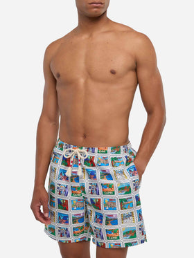 Badeshorts für Herren mit Sommerprint | ALESSANDRO ENRIQUEZ SONDERAUSGABE