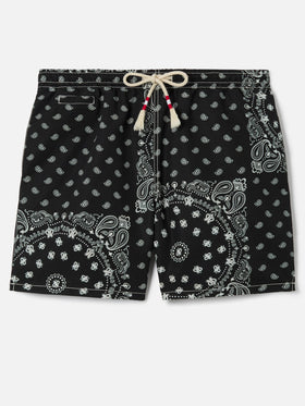 Costume mare Caprese con stampa bandana nera