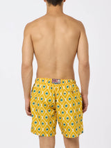 Man swim shorts with geometric print